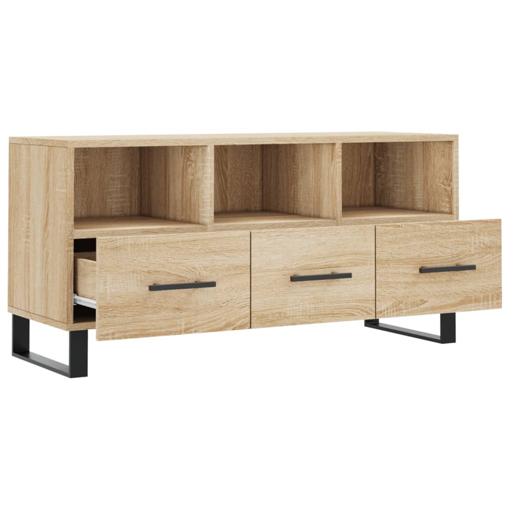 Tv-meubel 102x36x50 cm bewerkt hout eikenkleurig