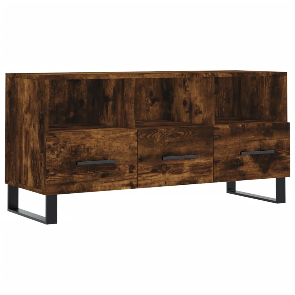 Tv-meubel 102x36x50 cm bewerkt hout eikenkleurig