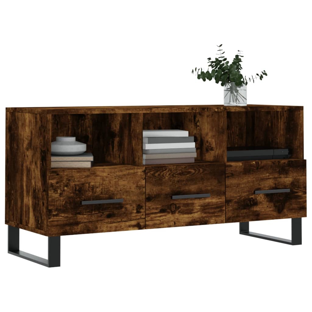 Tv-meubel 102x36x50 cm bewerkt hout eikenkleurig