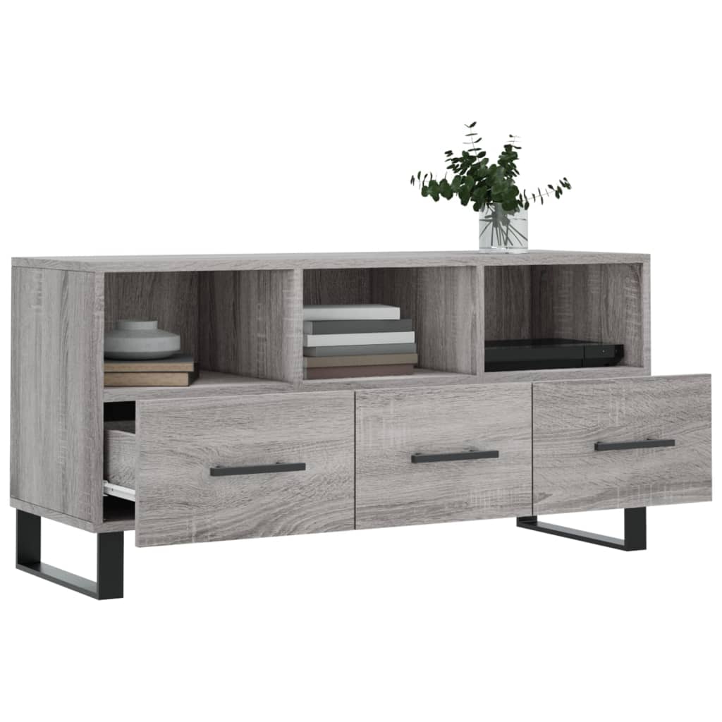 Tv-meubel 102x36x50 cm bewerkt hout eikenkleurig