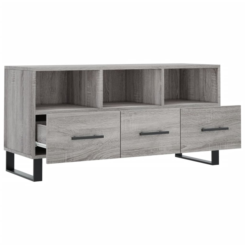 Tv-meubel 102x36x50 cm bewerkt hout eikenkleurig