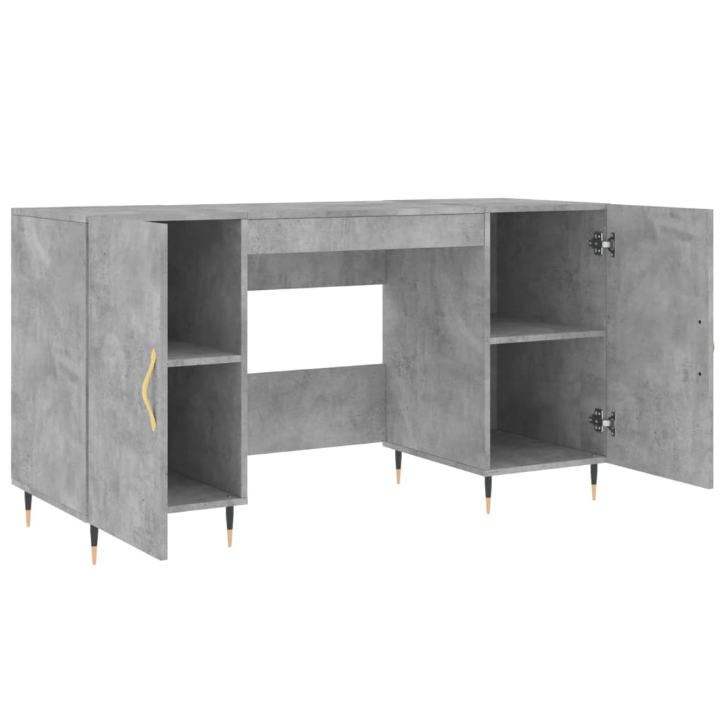 Bureau 140x50x75 cm bewerkt hout eikenkleurig