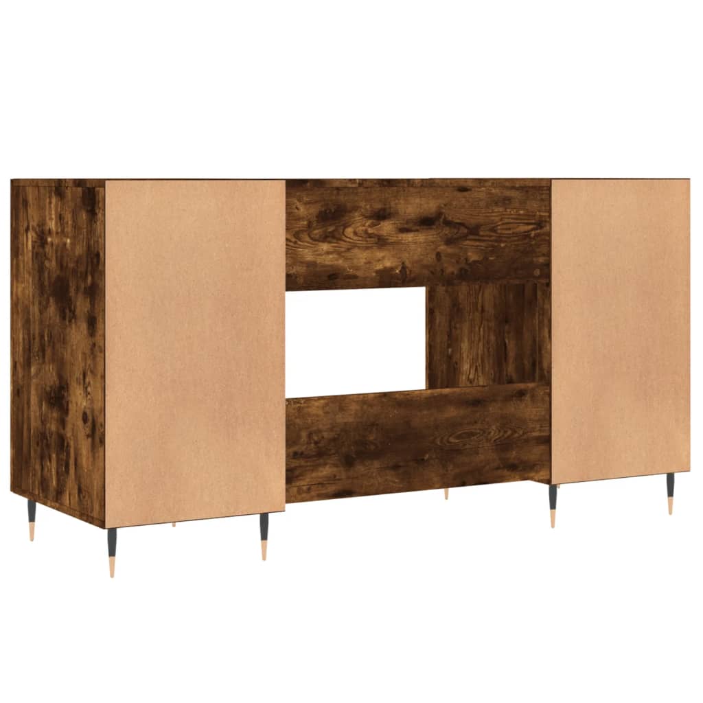 Bureau 140x50x75 cm bewerkt hout eikenkleurig