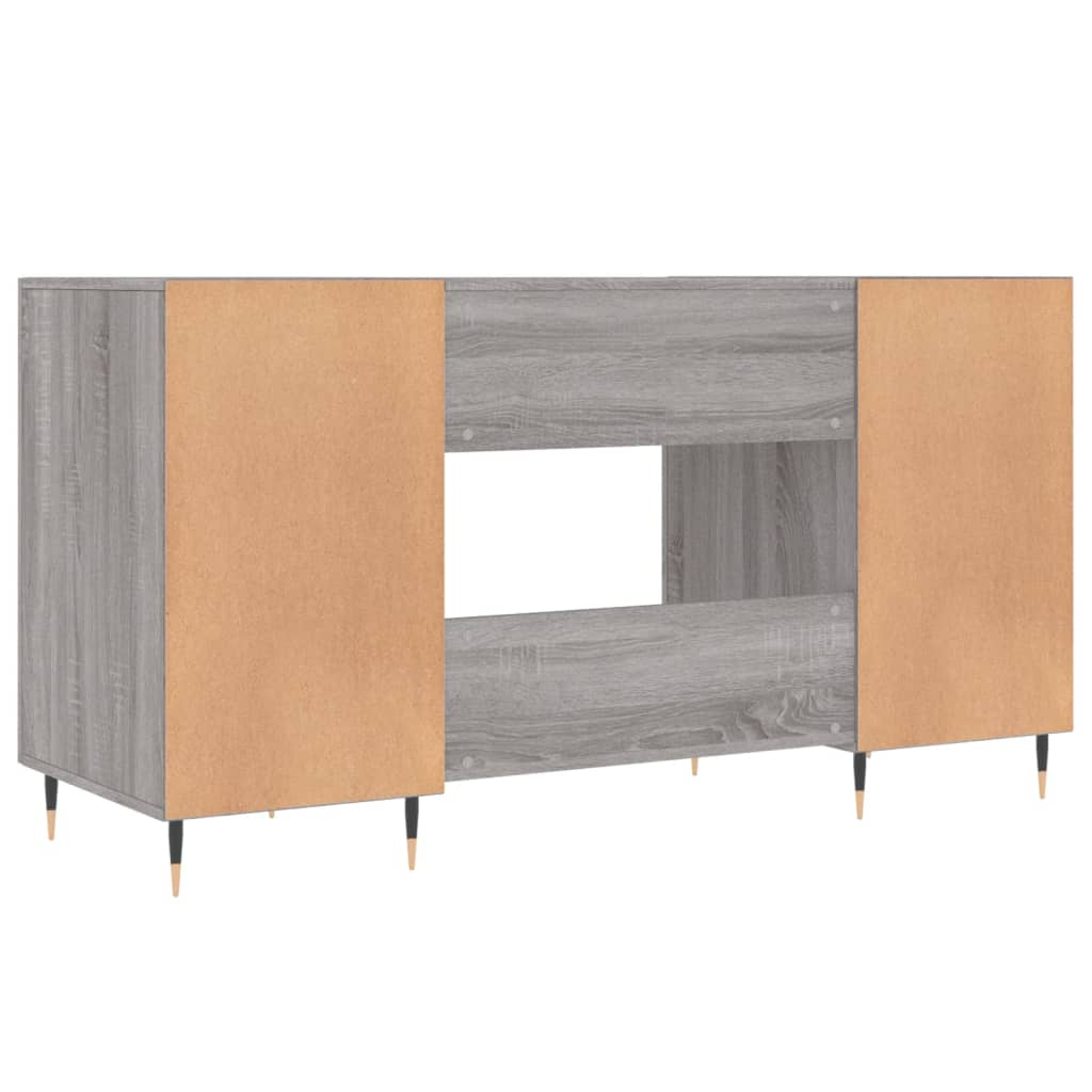 Bureau 140x50x75 cm bewerkt hout eikenkleurig