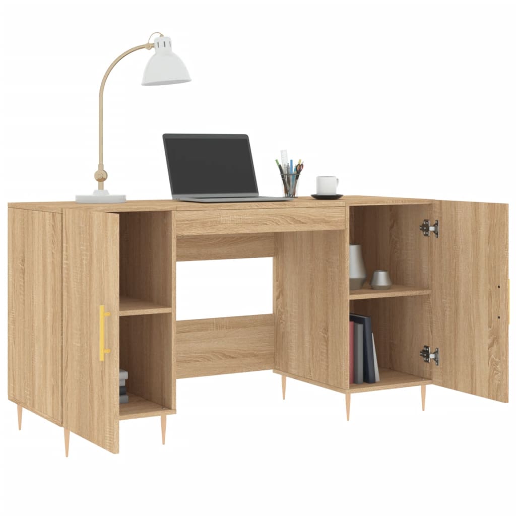 Bureau 140x50x75 cm bewerkt hout