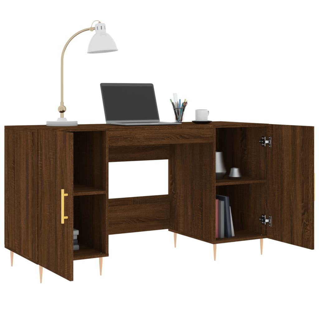 Bureau 140x50x75 cm bewerkt hout