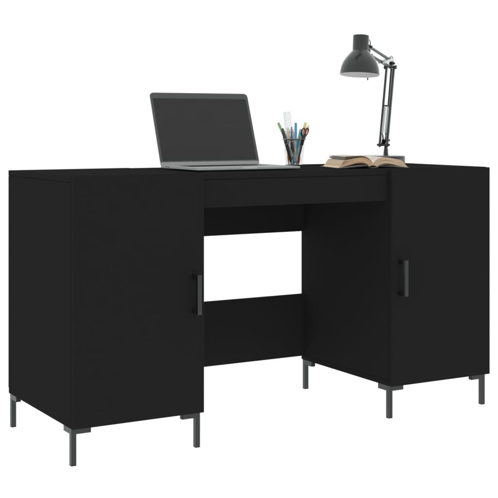 Bureau 140x50x75 cm bewerkt hout eikenkleurig