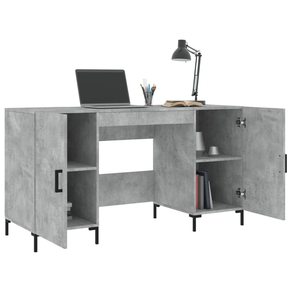 Bureau 140x50x75 cm bewerkt hout eikenkleurig