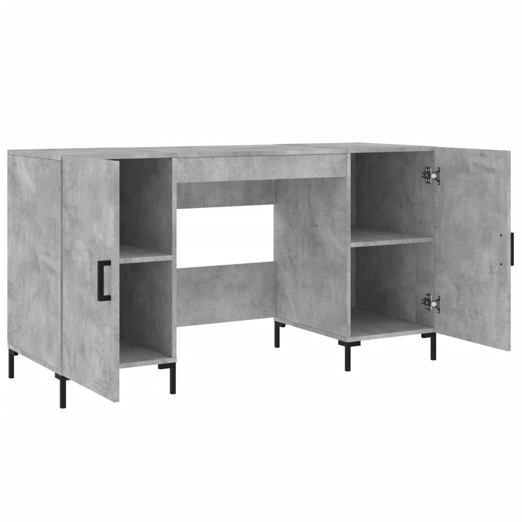 Bureau 140x50x75 cm bewerkt hout eikenkleurig