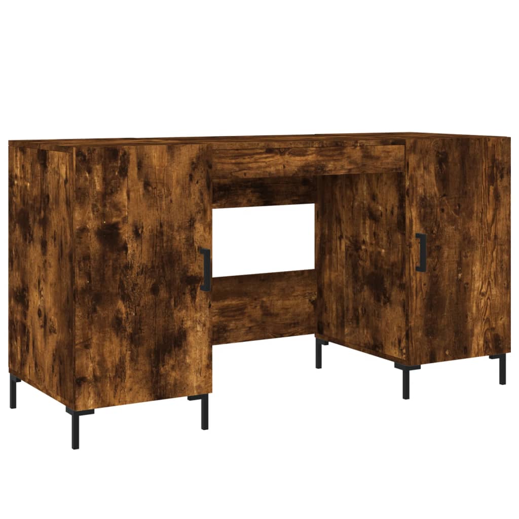 Bureau 140x50x75 cm bewerkt hout eikenkleurig