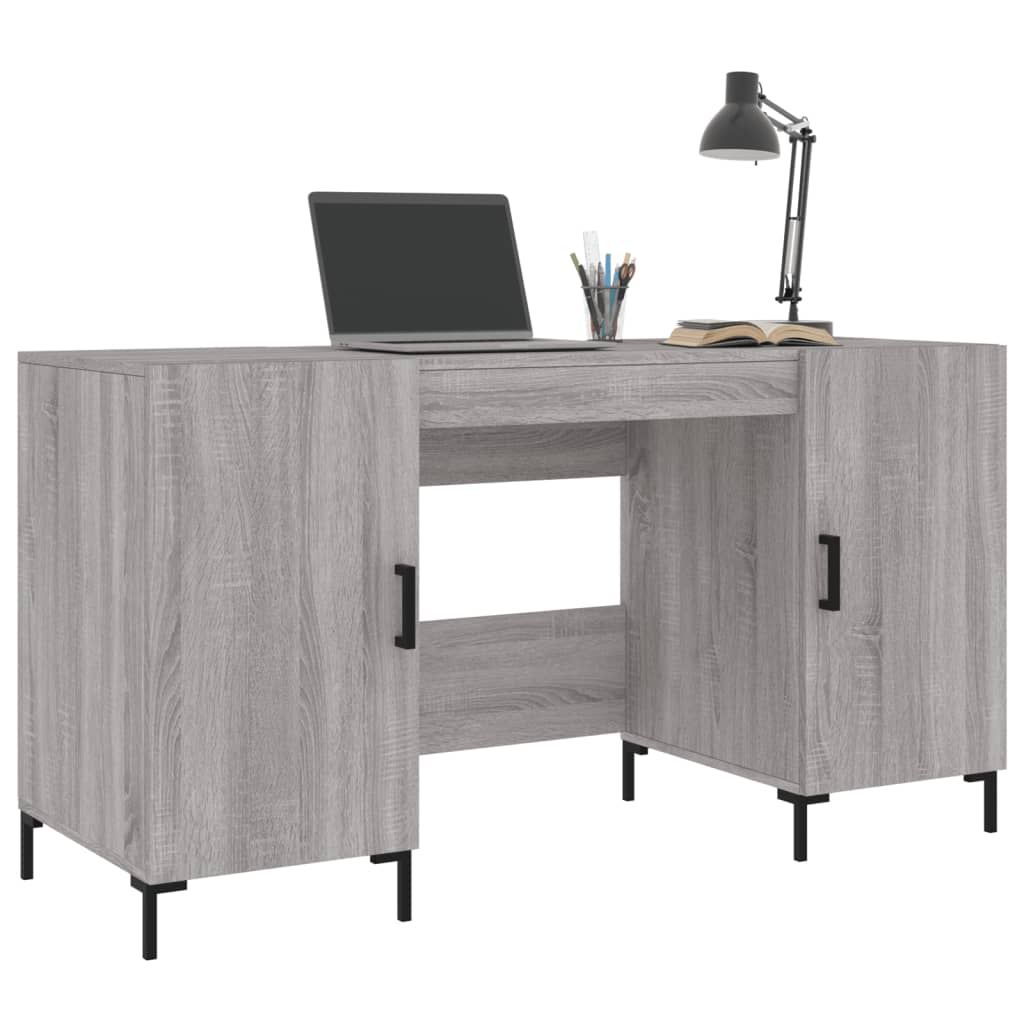 Bureau 140x50x75 cm bewerkt hout eikenkleurig