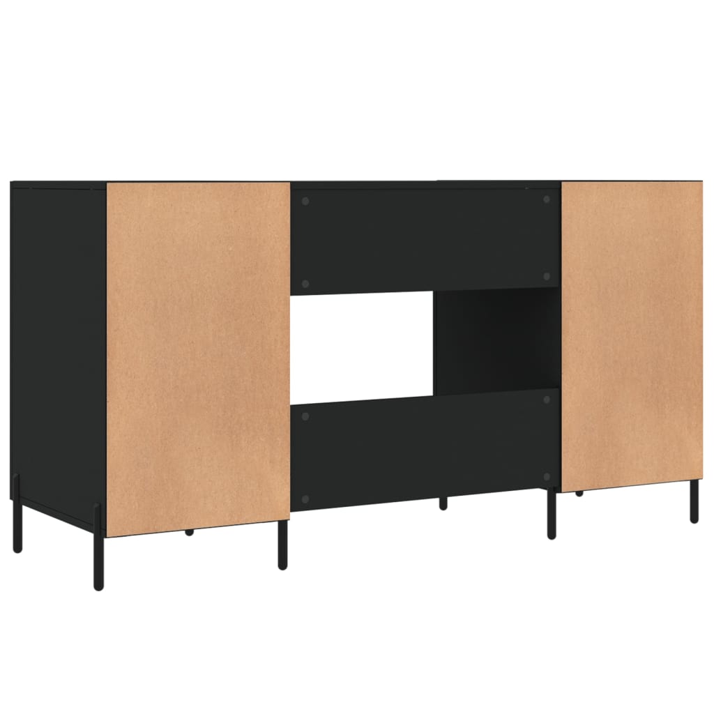 Bureau 140x50x75 cm bewerkt hout eikenkleurig