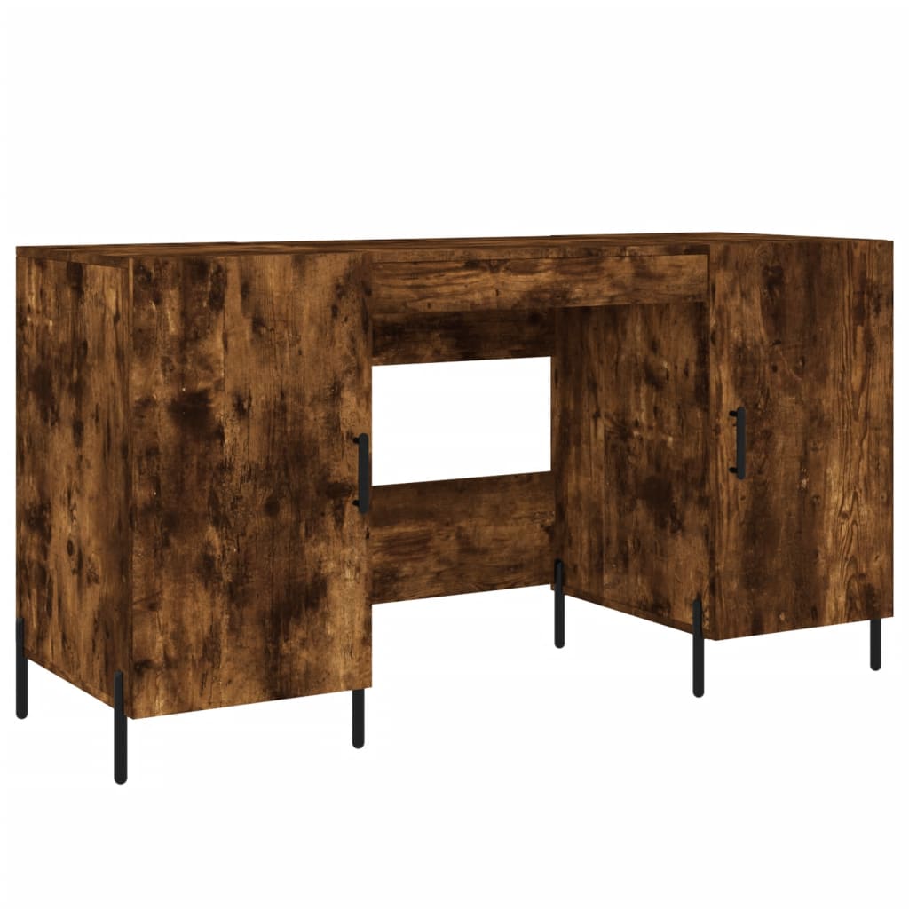 Bureau 140x50x75 cm bewerkt hout eikenkleurig