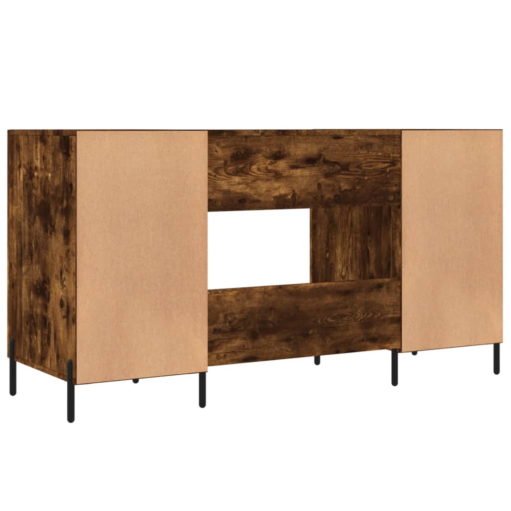 Bureau 140x50x75 cm bewerkt hout eikenkleurig