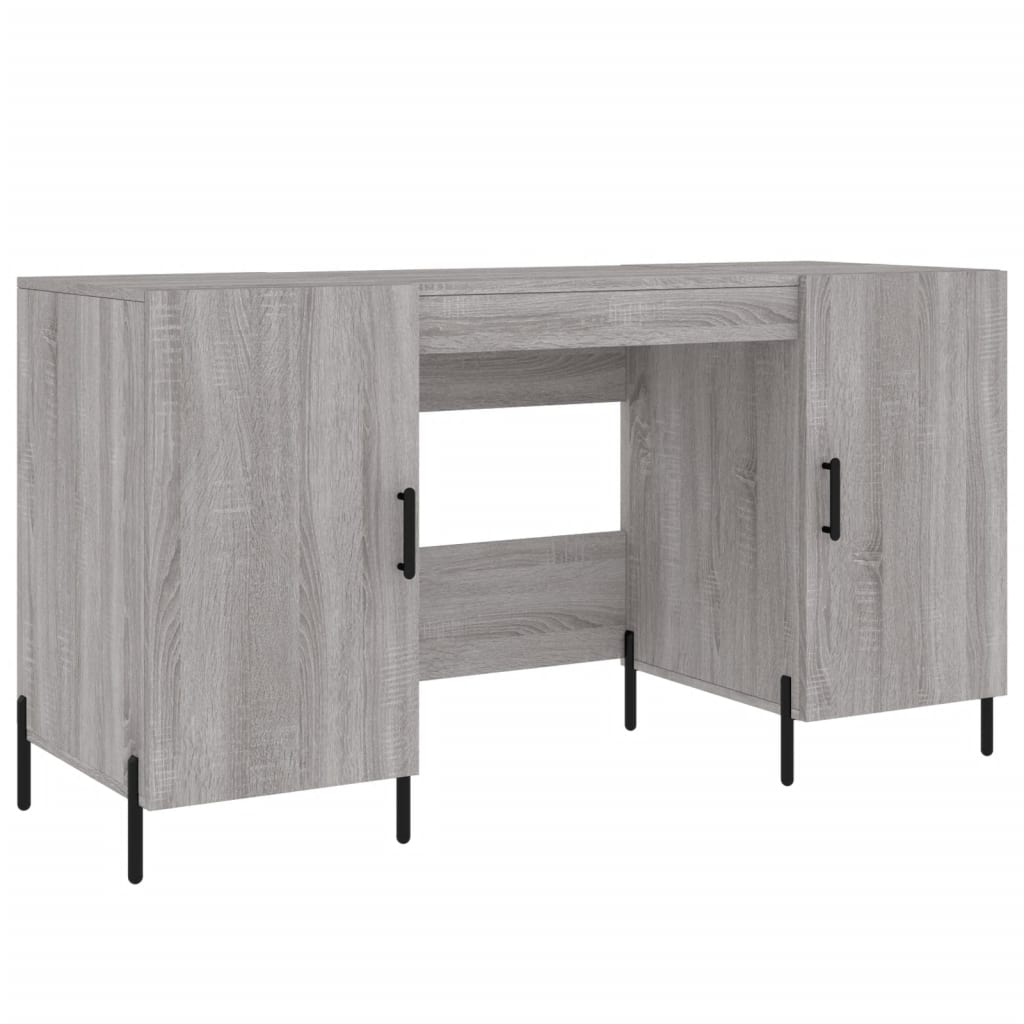 Bureau 140x50x75 cm bewerkt hout eikenkleurig