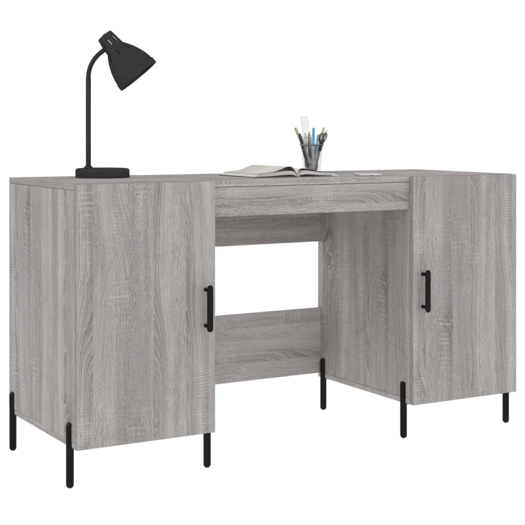 Bureau 140x50x75 cm bewerkt hout eikenkleurig