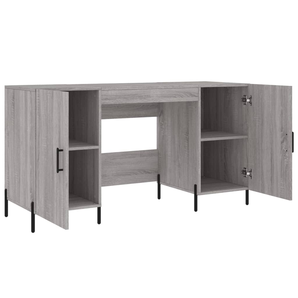 Bureau 140x50x75 cm bewerkt hout eikenkleurig