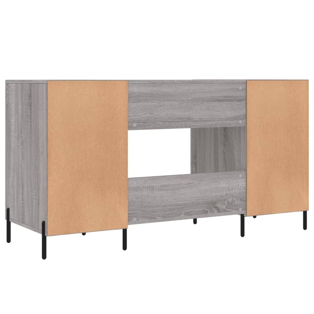 Bureau 140x50x75 cm bewerkt hout eikenkleurig