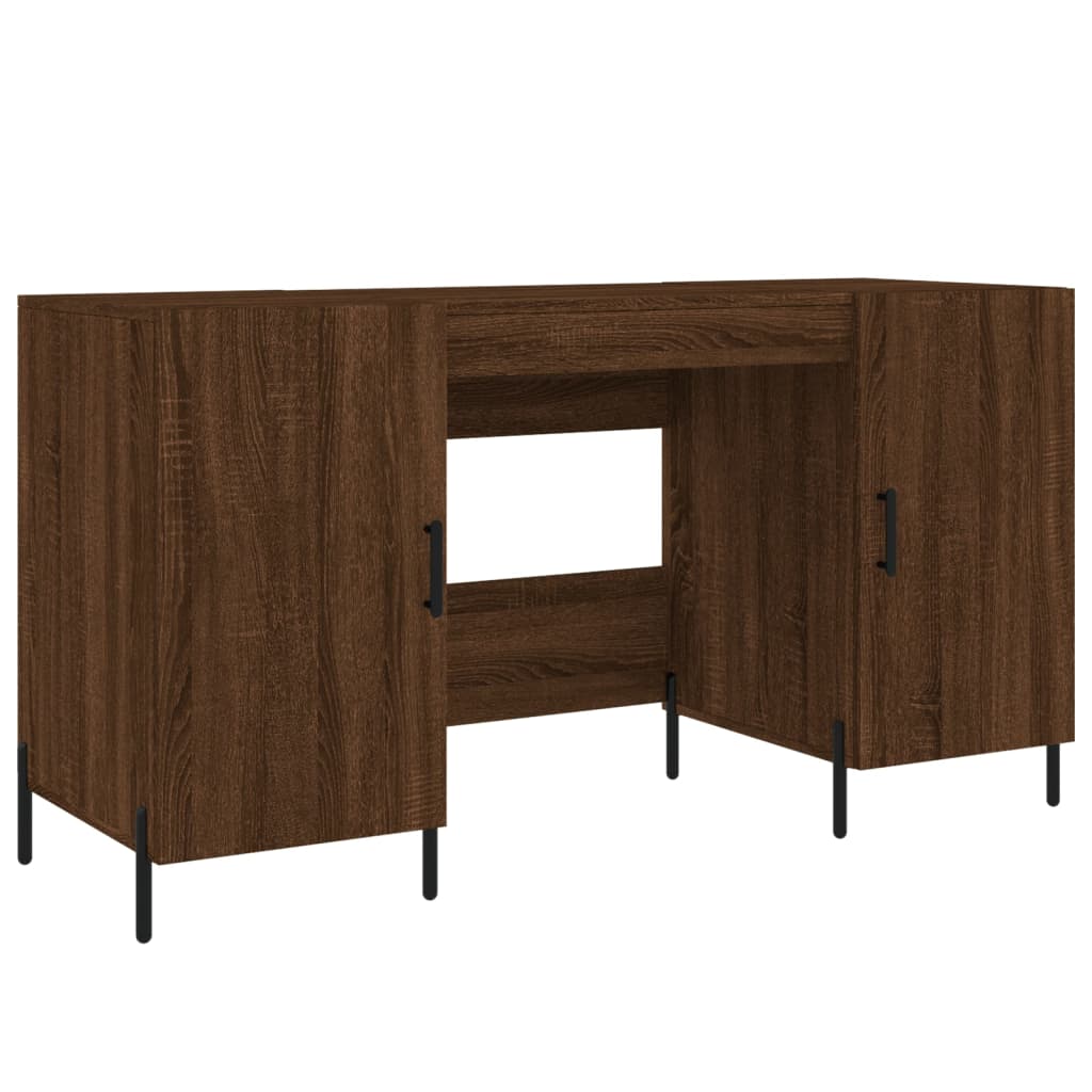 Bureau 140x50x75 cm bewerkt hout eikenkleurig