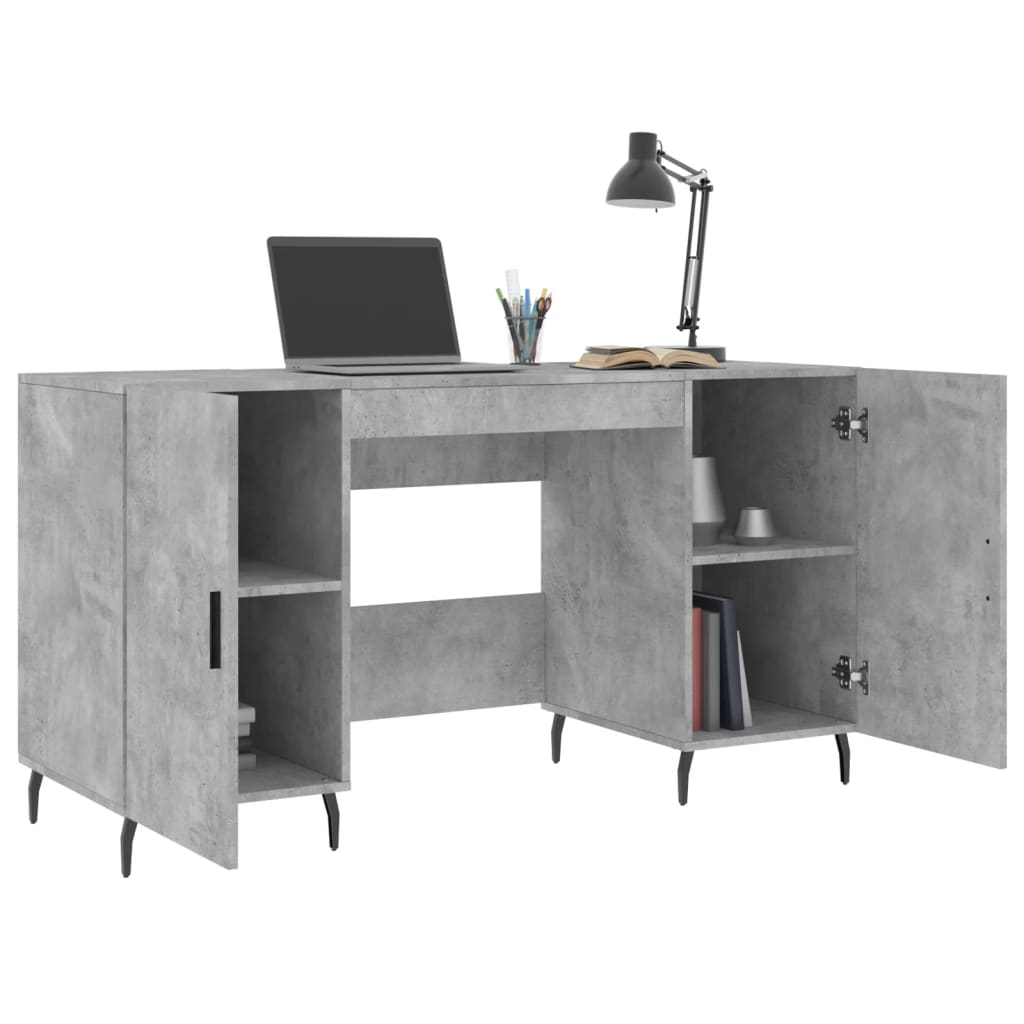 Bureau 140x50x75 cm bewerkt hout bruin eikenkleur