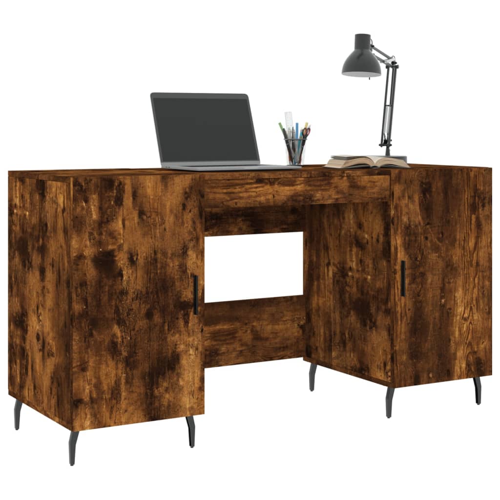 Bureau 140x50x75 cm bewerkt hout bruin eikenkleur