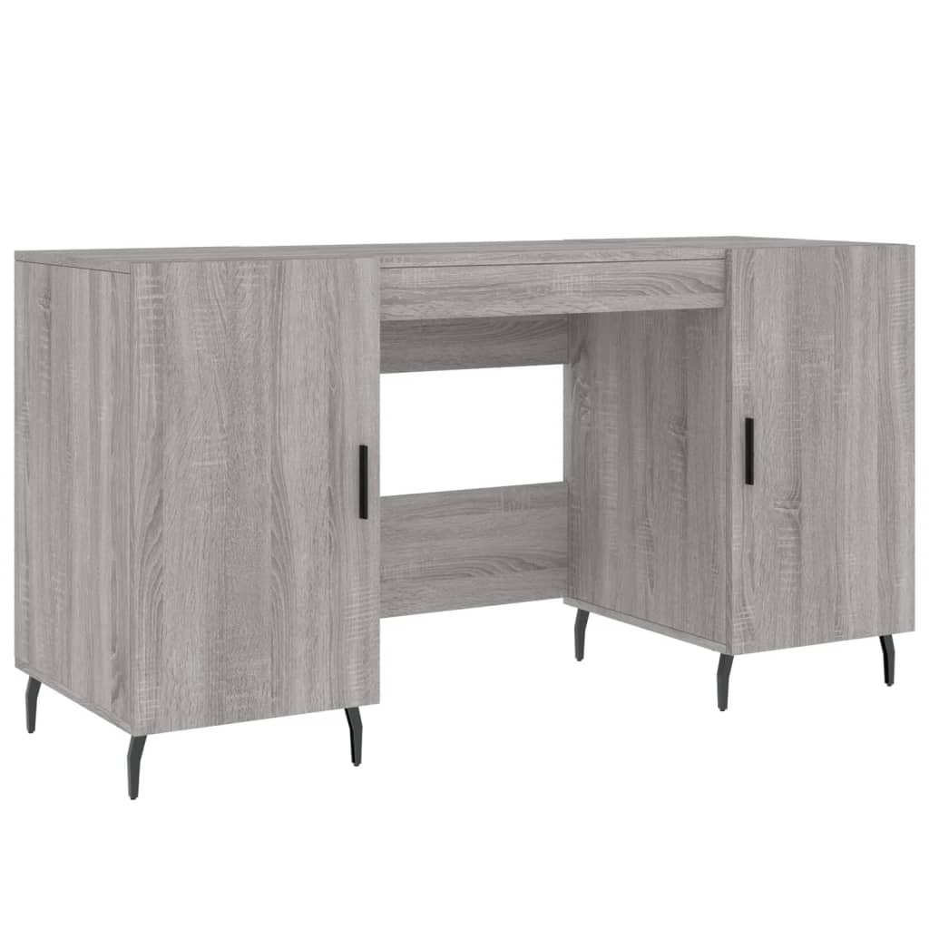 Bureau 140x50x75 cm bewerkt hout bruin eikenkleur