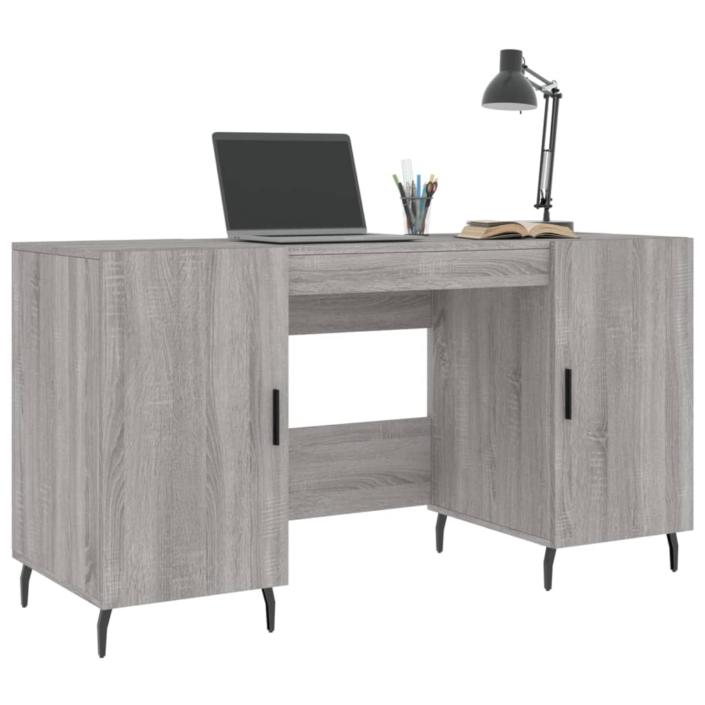 Bureau 140x50x75 cm bewerkt hout bruin eikenkleur