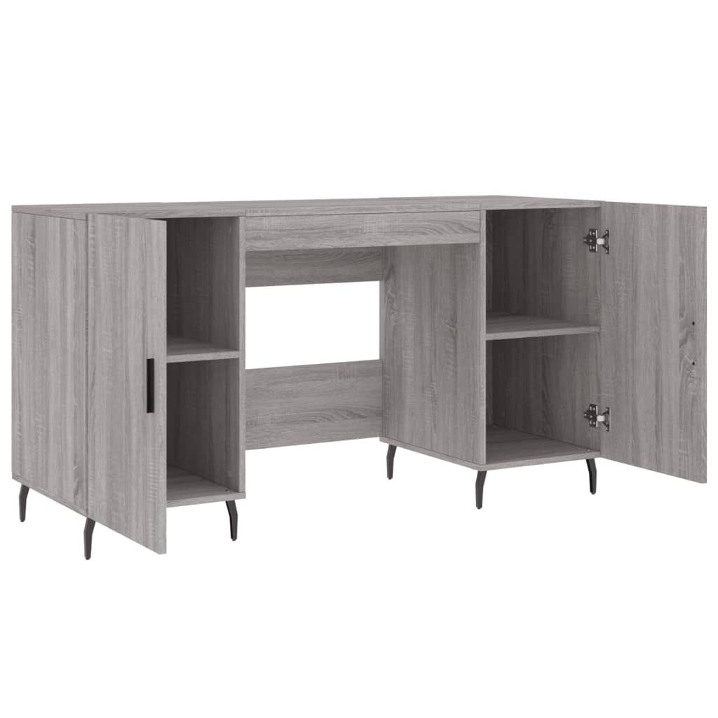 Bureau 140x50x75 cm bewerkt hout bruin eikenkleur