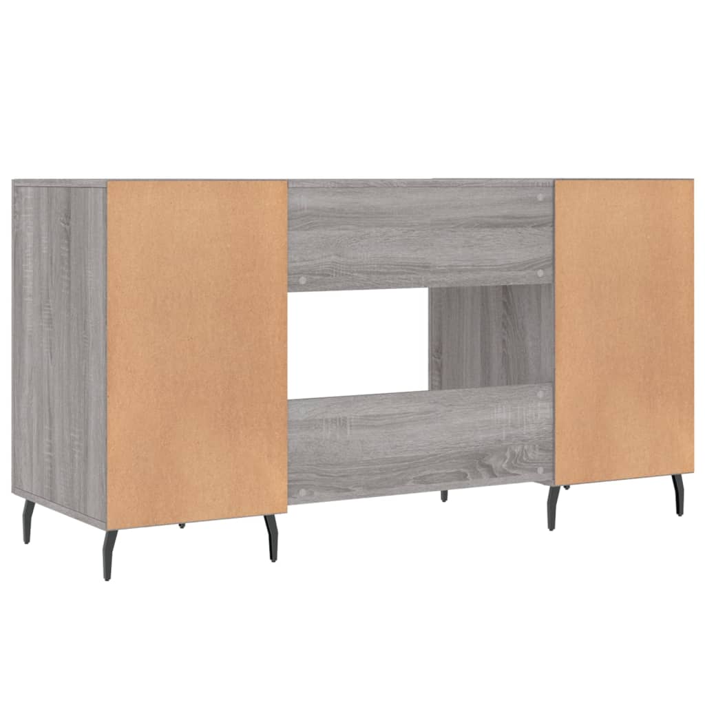 Bureau 140x50x75 cm bewerkt hout bruin eikenkleur