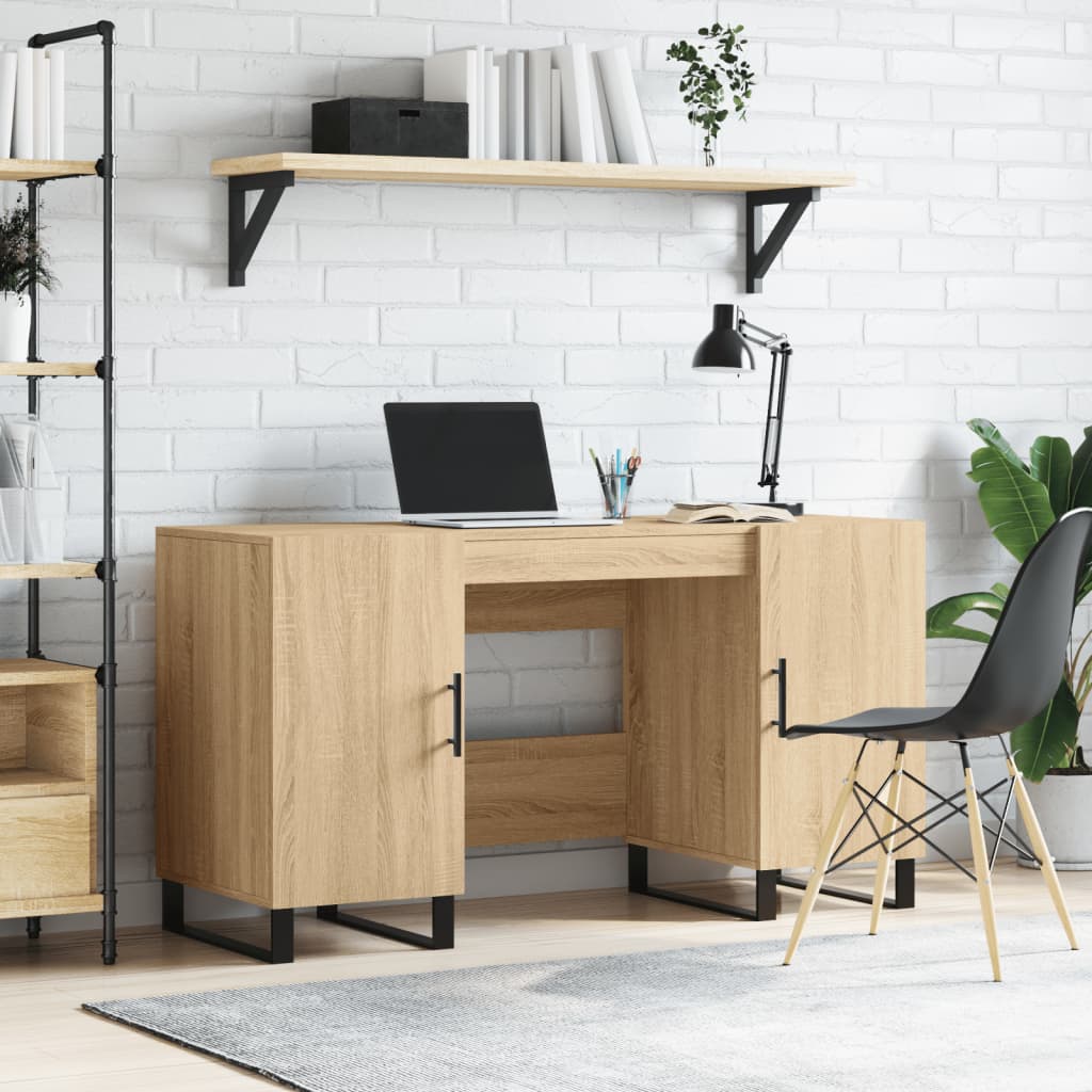 Bureau 140x50x75 cm bewerkt hout