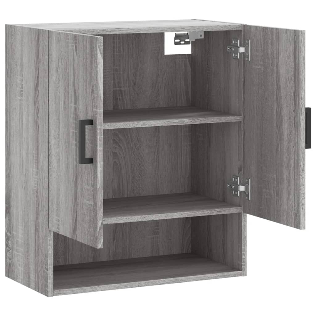 Wandkast 60x31x70 cm bewerkt hout eikenkleurig