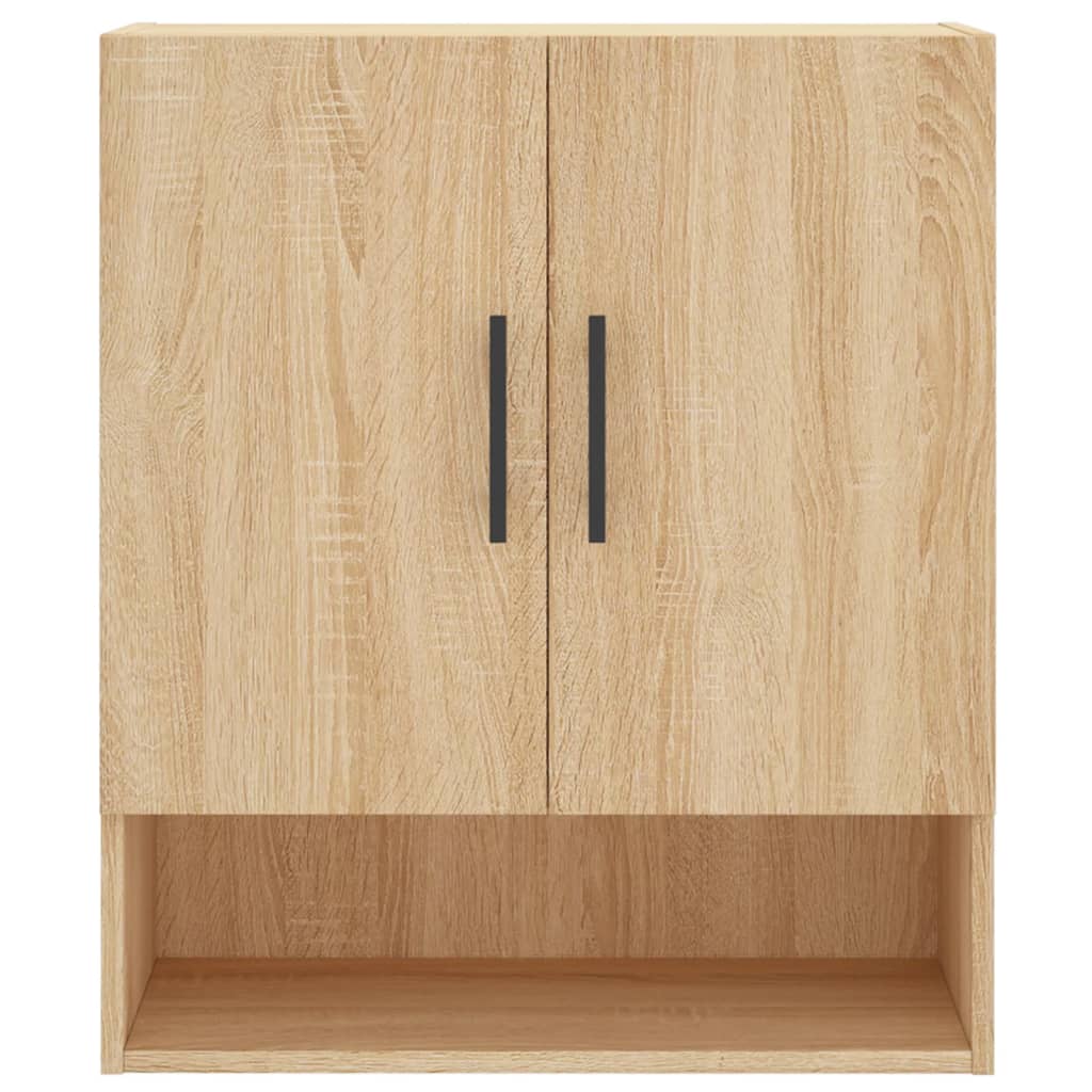 Wandkast 60x31x70 cm bewerkt hout bruin eikenkleur