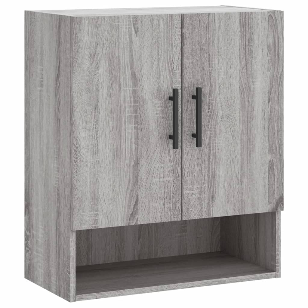 Wandkast 60x31x70 cm bewerkt hout bruin eikenkleur