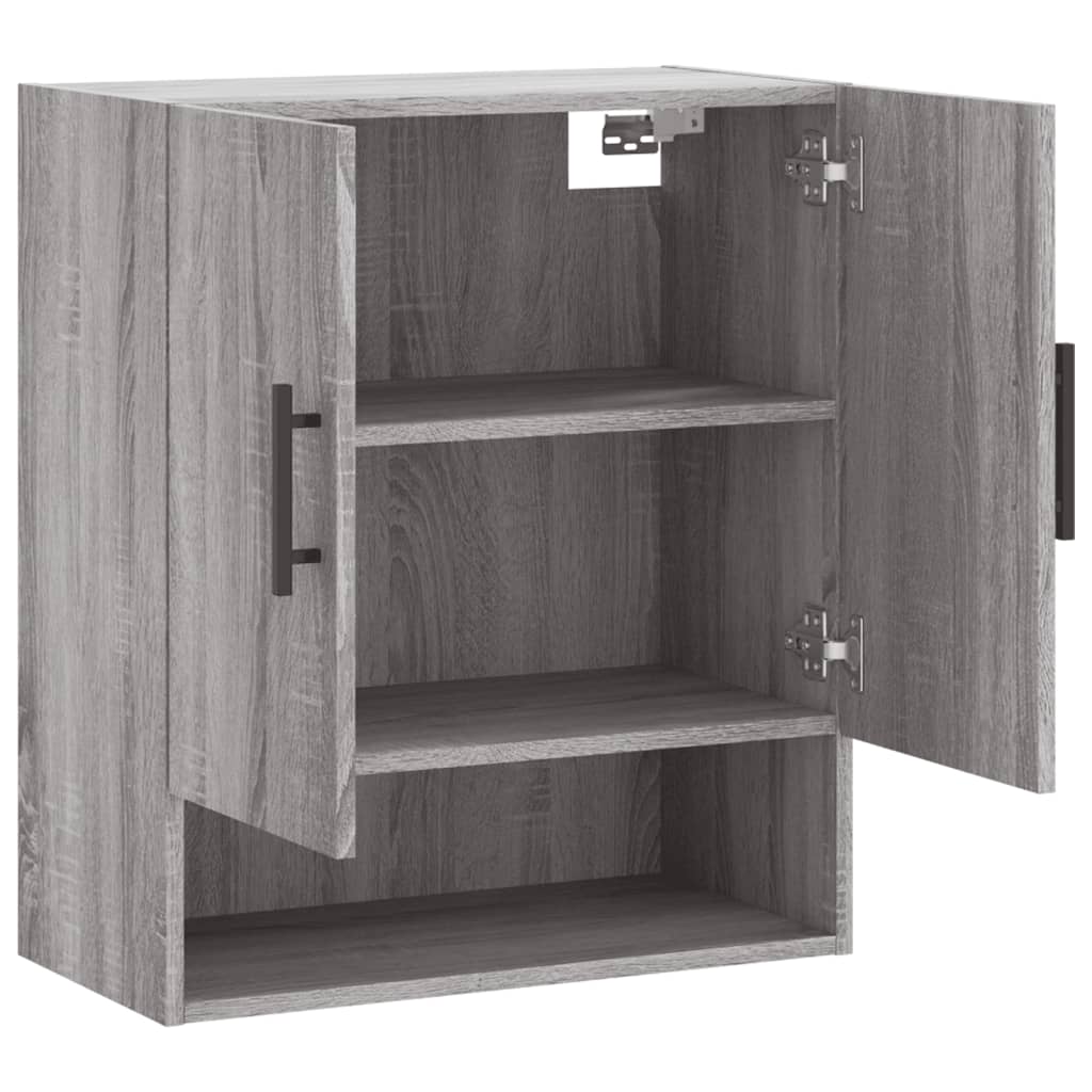 Wandkast 60x31x70 cm bewerkt hout bruin eikenkleur