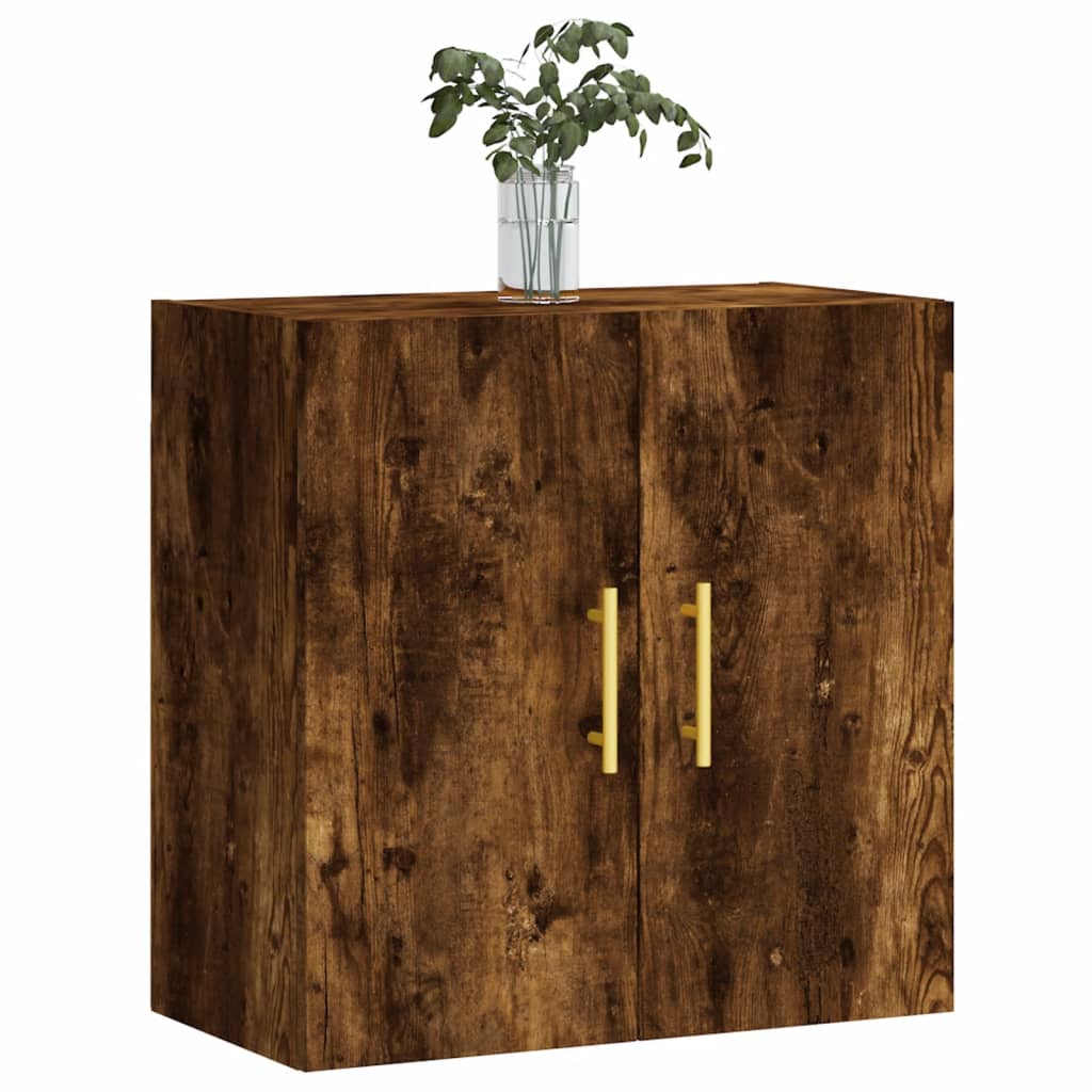 Wandkast 60x31x60 cm bewerkt hout oud houtkleurig