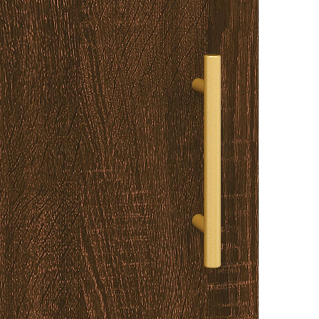 Wandkast 60x31x60 cm bewerkt hout oud houtkleurig