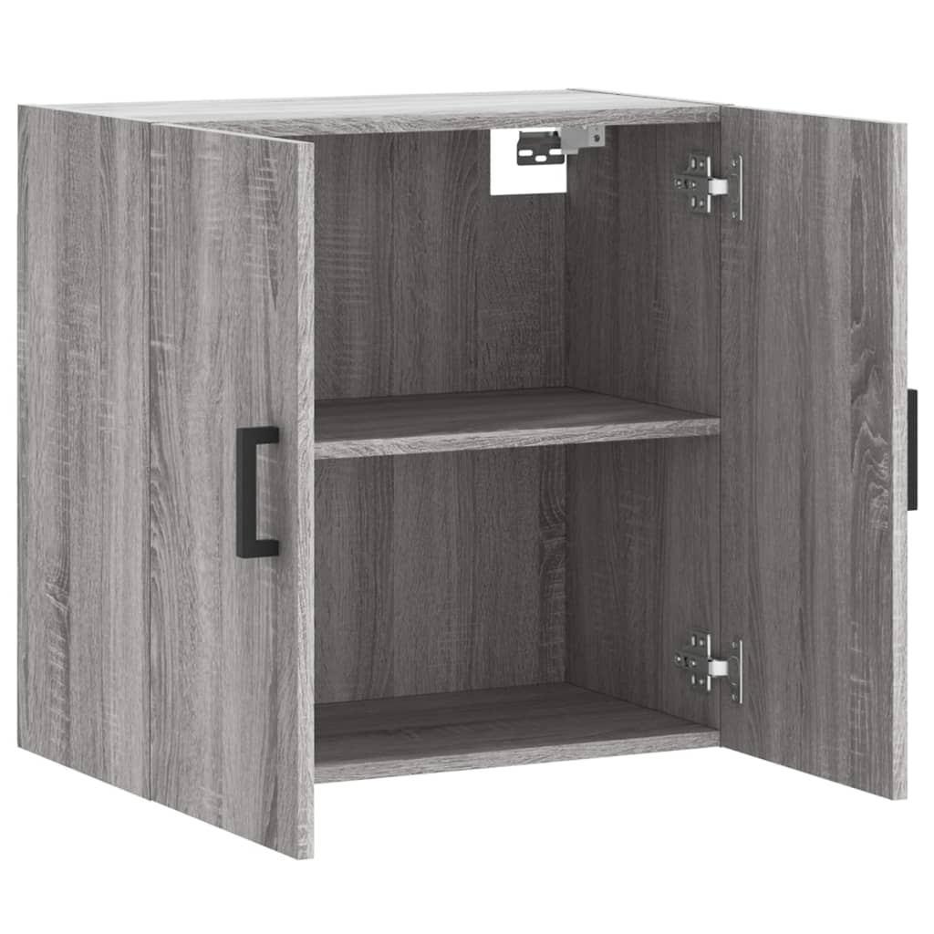 Wandkast 60x31x60 cm bewerkt hout oud houtkleurig