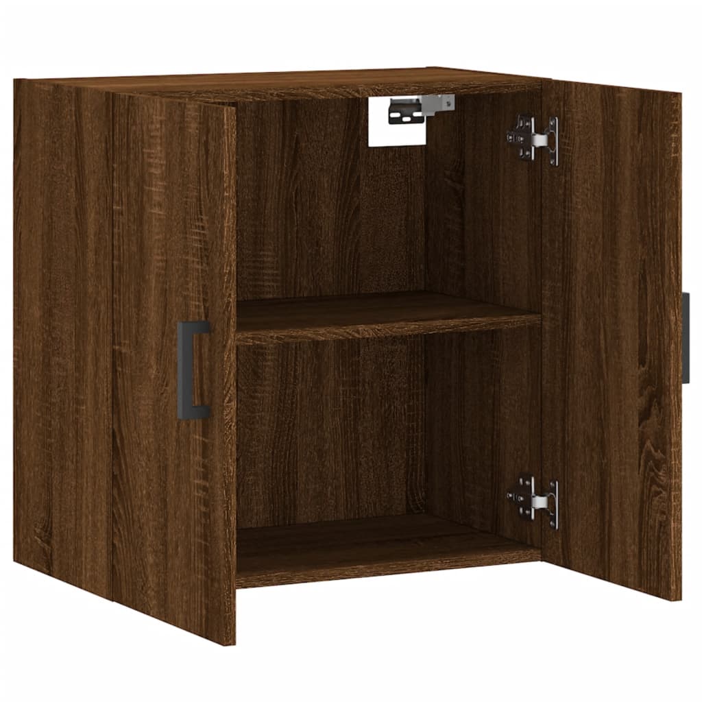 Wandkast 60x31x60 cm bewerkt hout oud houtkleurig