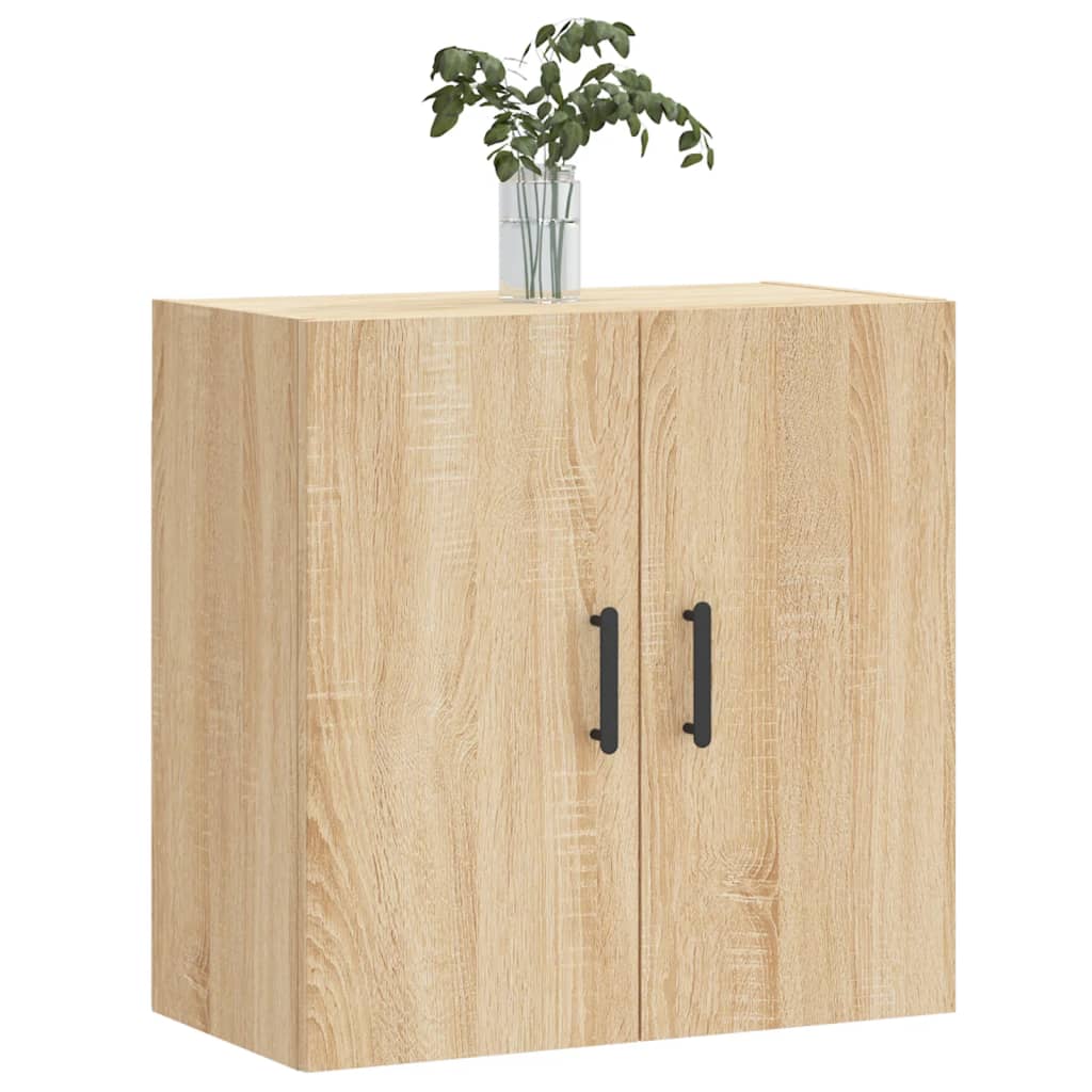 Wandkast 60x31x60 cm bewerkt hout artisanaal eikenkleurig