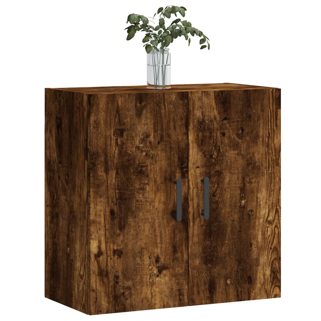 Wandkast 60x31x60 cm bewerkt hout artisanaal eikenkleurig