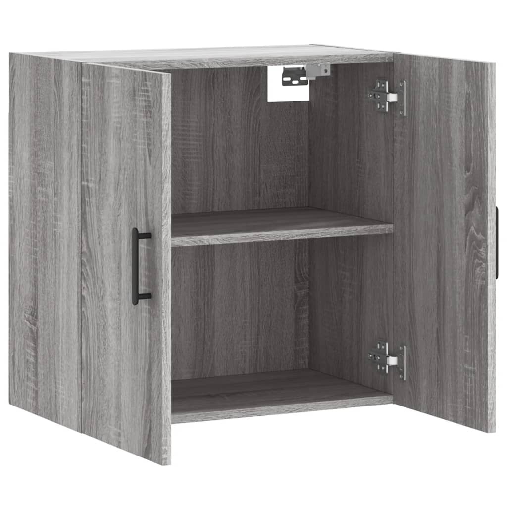 Wandkast 60x31x60 cm bewerkt hout artisanaal eikenkleurig