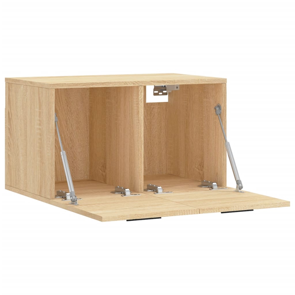 Wandkast 60x36,5x35 cm bewerkt hout hoogglans wit