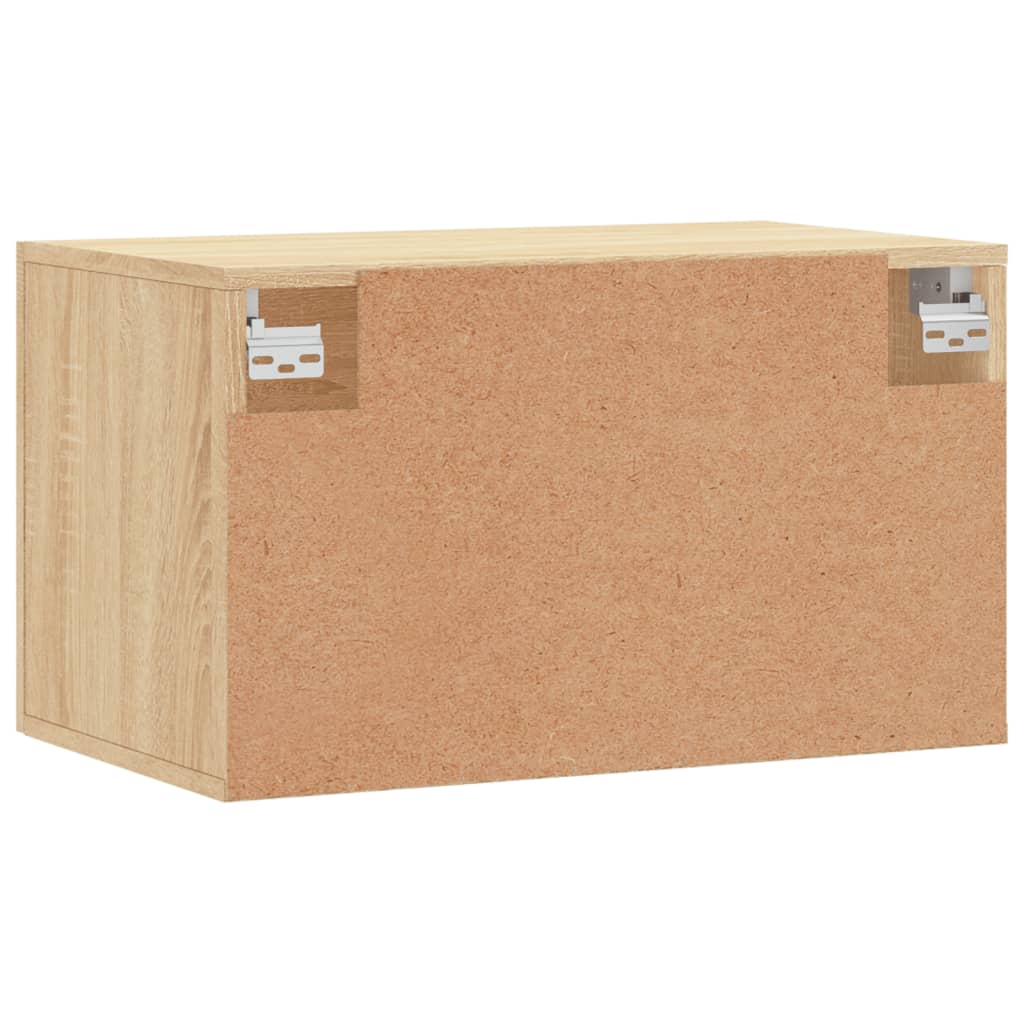 Wandkast 60x36,5x35 cm bewerkt hout hoogglans wit