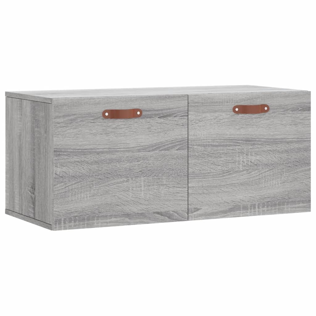 Wandkast 80x36,5x35 cm bewerkt hout wit