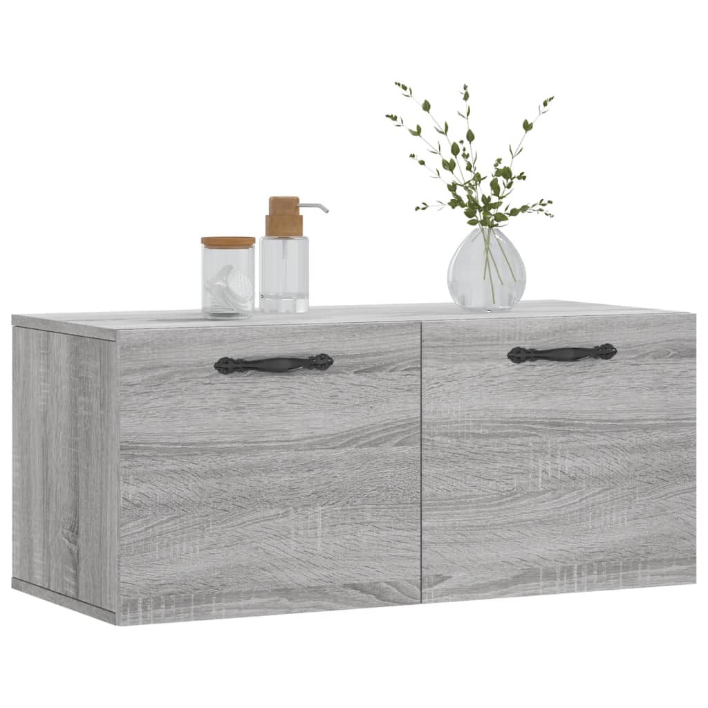 Wandkast 100x36,5x35 cm bewerkt hout sonoma eikenkleurig