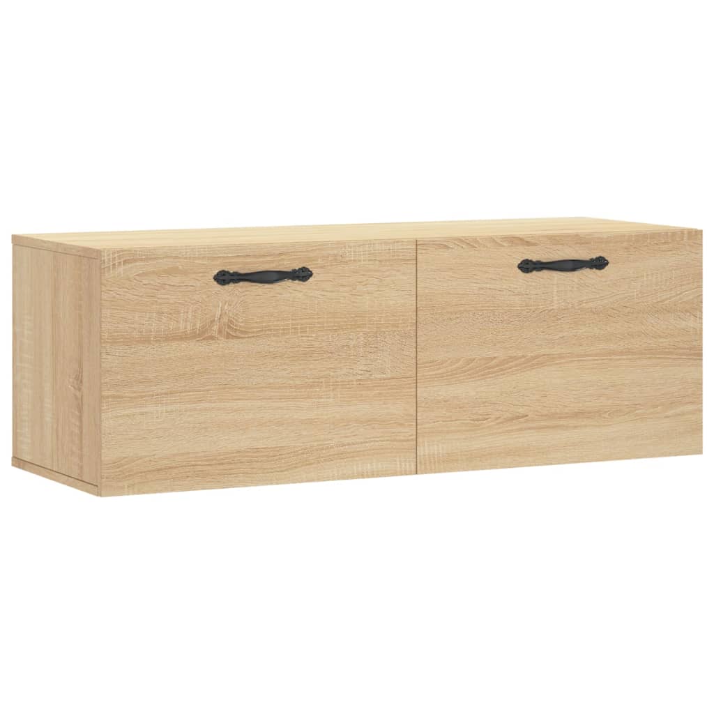 Wandkast 100x36,5x35 cm bewerkt hout sonoma eikenkleurig