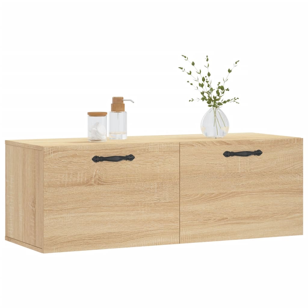 Wandkast 100x36,5x35 cm bewerkt hout sonoma eikenkleurig