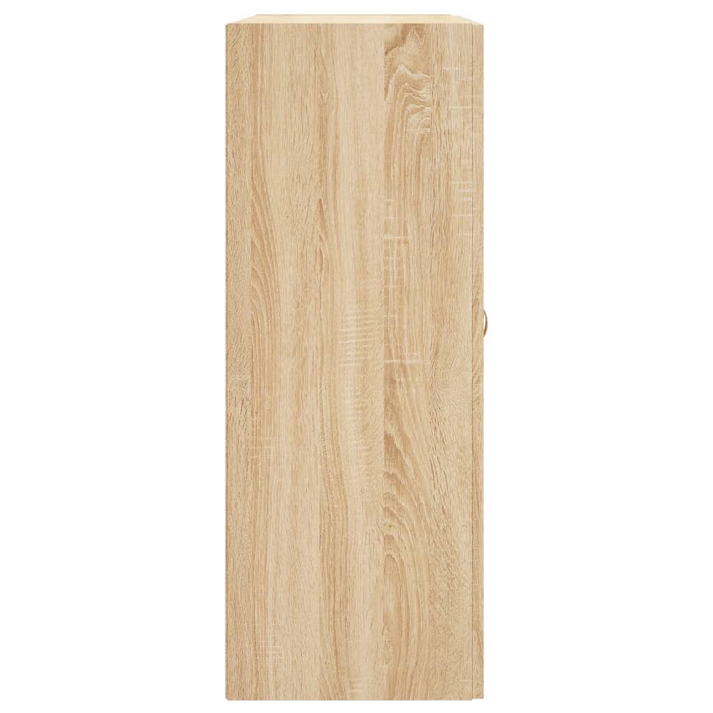 Wandkast 69,5x34x90 cm bewerkt hout eikenkleurig