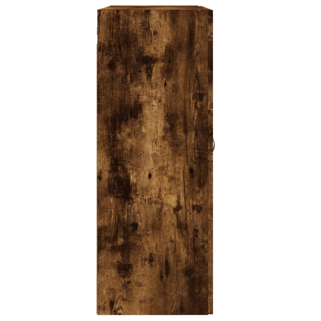 Wandkast 69,5x34x90 cm bewerkt hout eikenkleurig