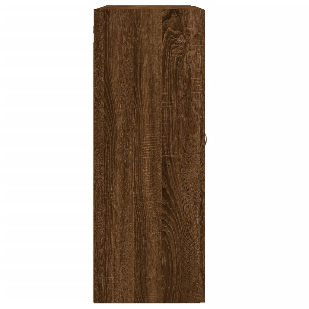 Wandkast 69,5x34x90 cm bewerkt hout eikenkleurig